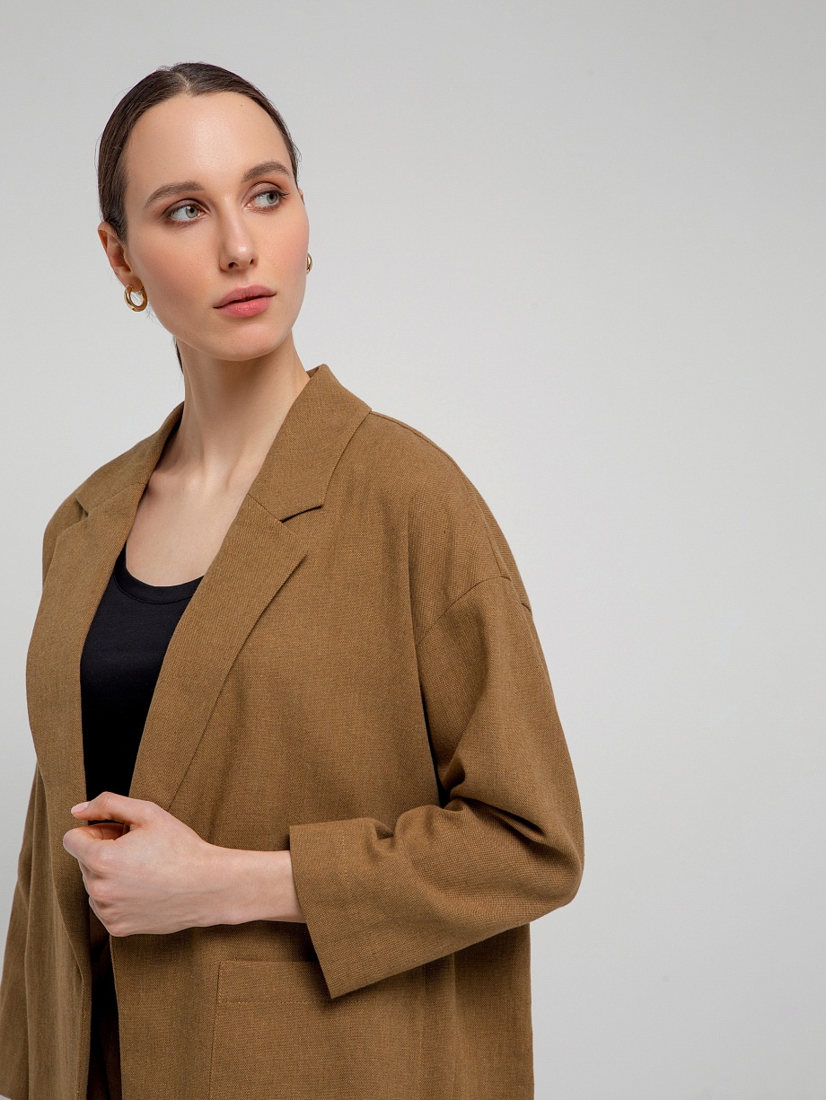 Летний жакет из хлопка и льна