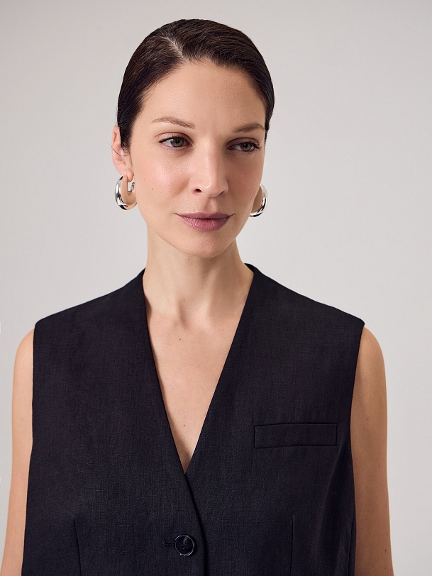 Жилет из 100% льна