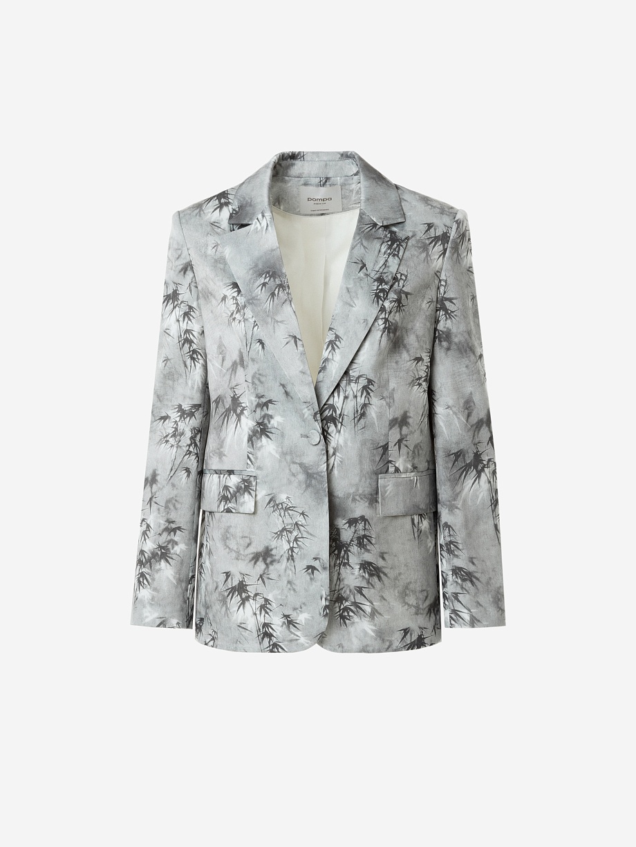 Жакет из вискозной атласной ткани