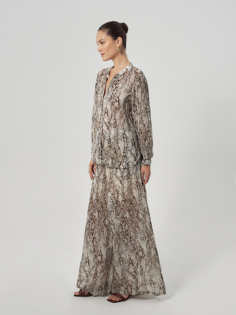 Широкие брюки из 100% вискозы