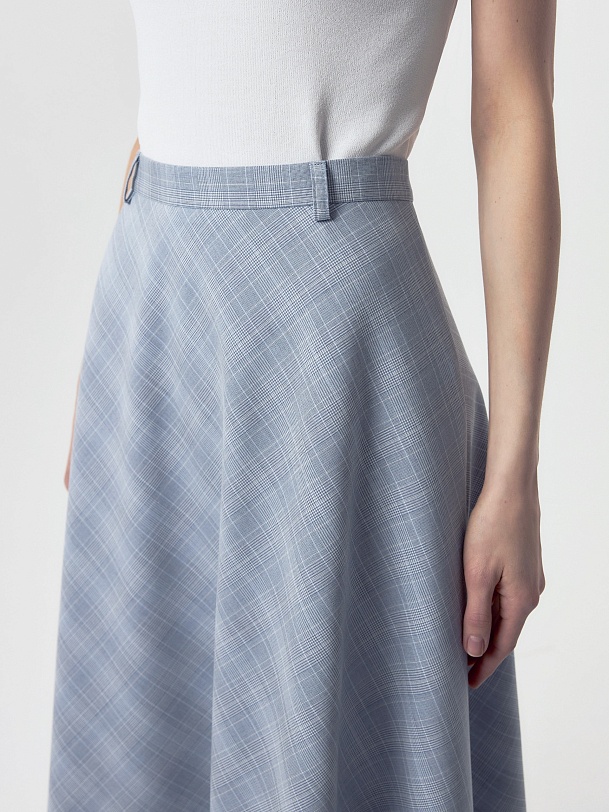 Юбка-трапеция из костюмной ткани 