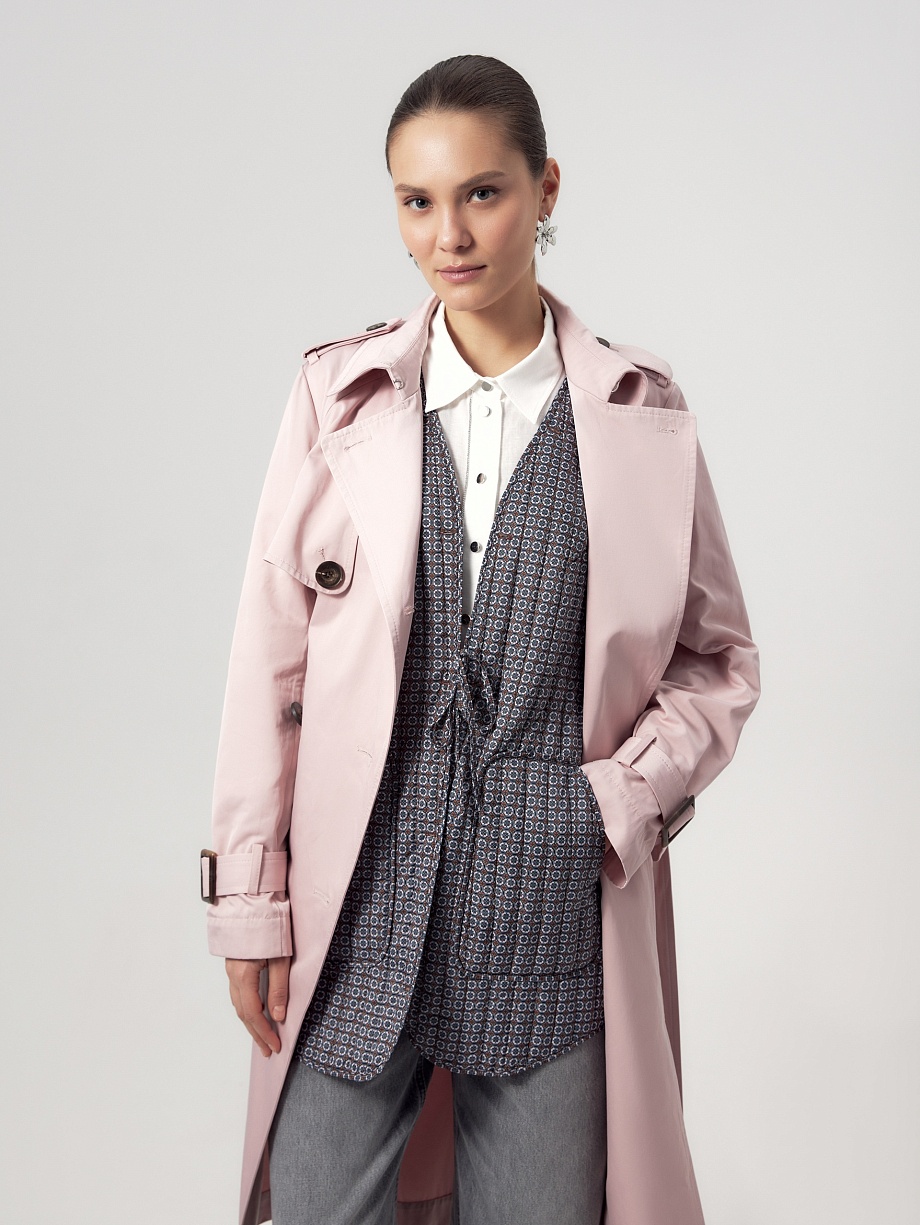 Непромокаемый тренч с подстёжкой