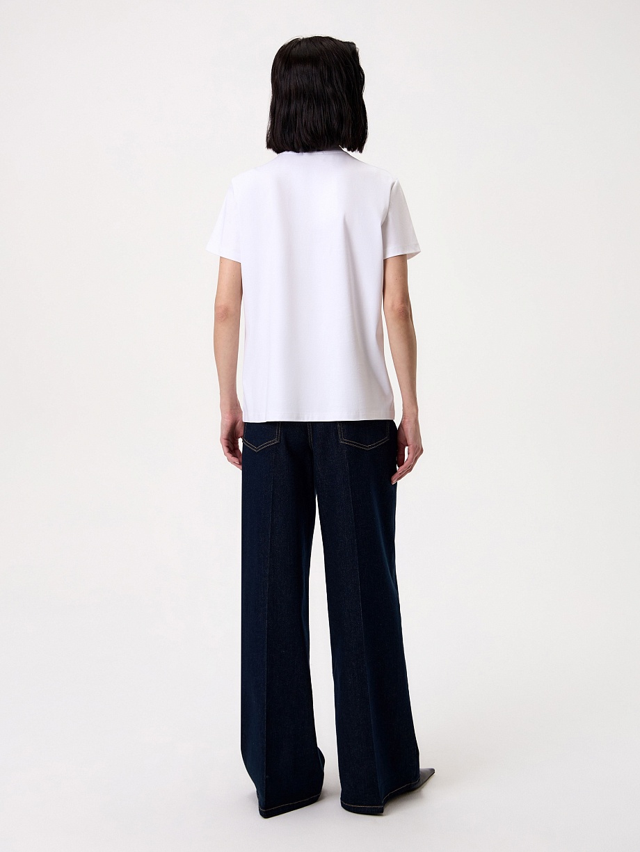 Футболка из 100% мерсеризированного хлопка