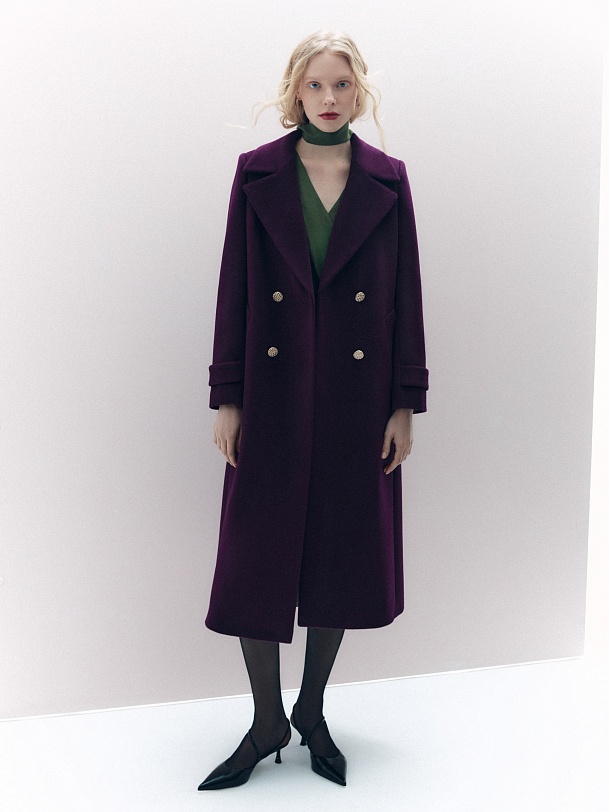 Шерстяное пальто с мембраной