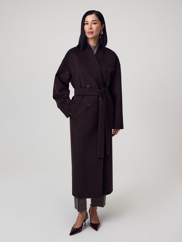 Пальто из шерсти с мембраной и утеплённой спинкой