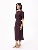 Платье миди из жатого матового атласа POMPA арт.4130430dr1375