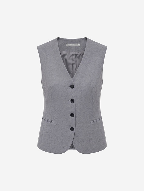 Жилет из костюмной ткани с хлопком