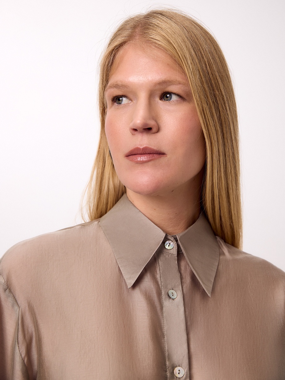 Блуза из лиоцелла и шелка