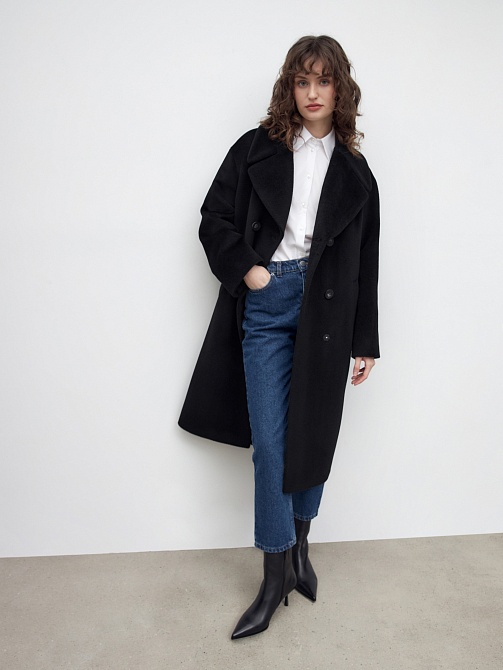 Пальто из 100% шерсти с мембраной и утеплённой спинкой