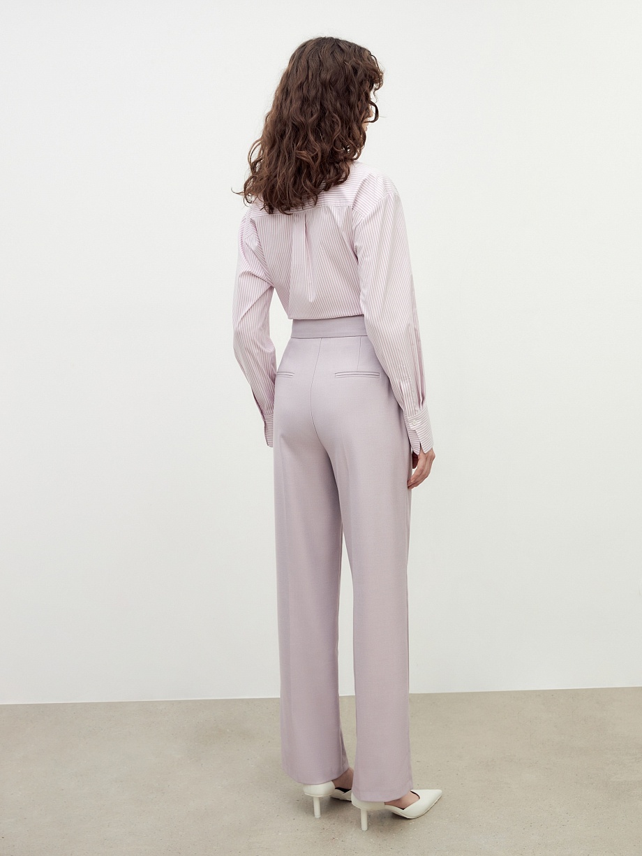 Классические брюки со стрелками из костюмной ткани