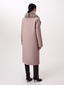 Зимнее пальто из шерсти утепленное с меховым воротником POMPA арт.1013771p60216