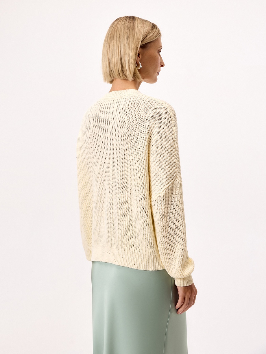 Джемпер из хлопка с микропайетками