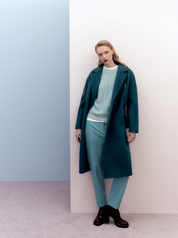 Шерстяное пальто с мембраной