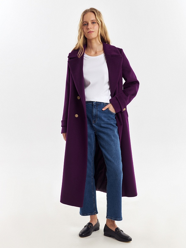 Шерстяное пальто с мембраной