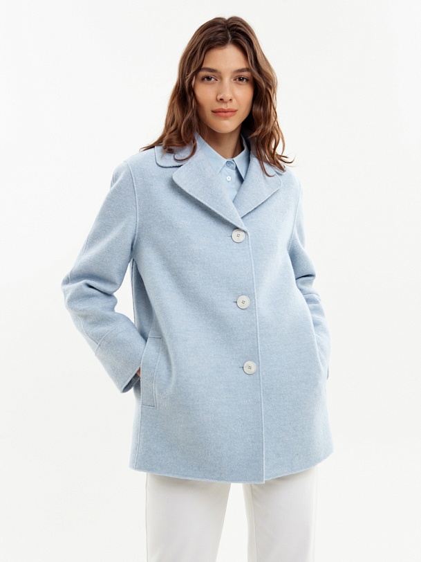 Демисезонное полупальто из шерсти