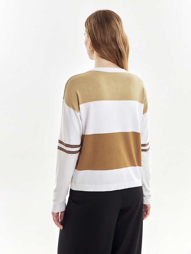 Джемпер из тонкого вязаного трикотажа