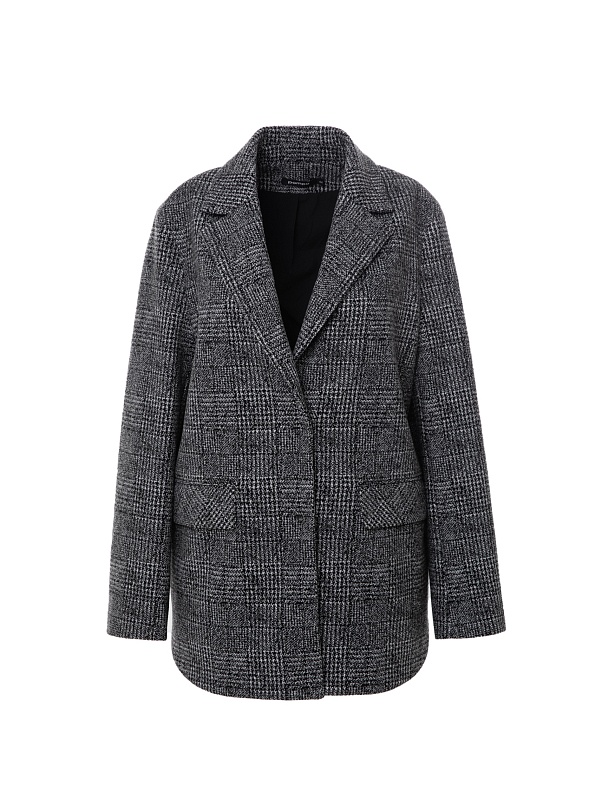 Жакет из мягкого трикотажа в принте "гусиная лапка"