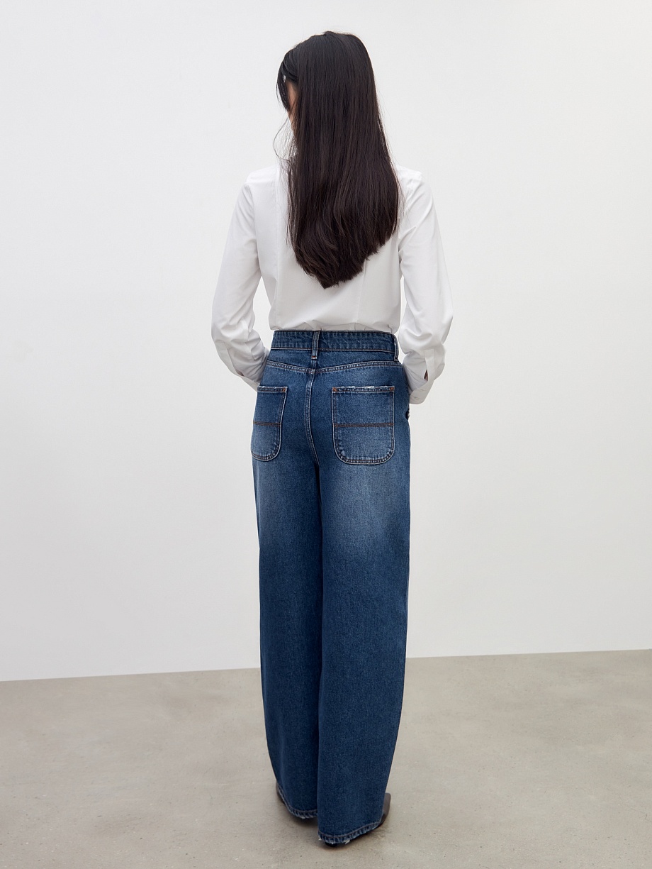 Широкие джинсы из 100% хлопка