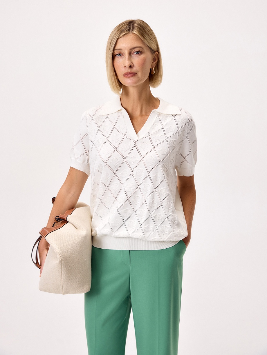 Джемпер-поло из вискозы