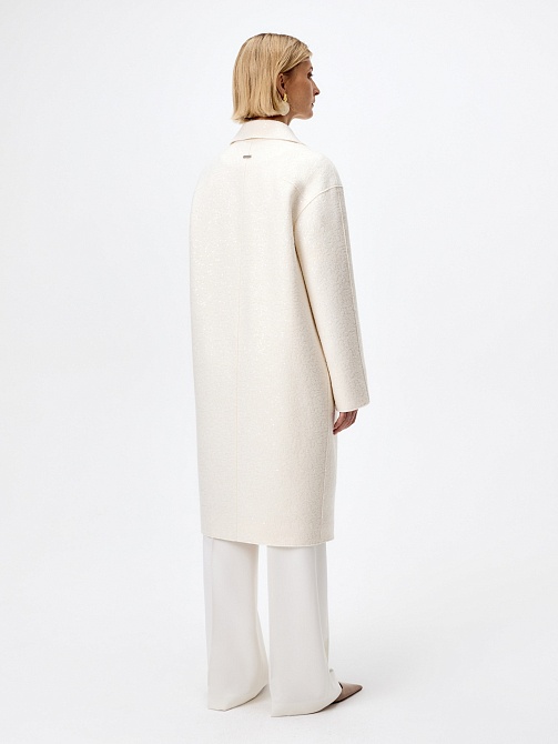  Пальто с мембраной из вареной шерсти с пайетками