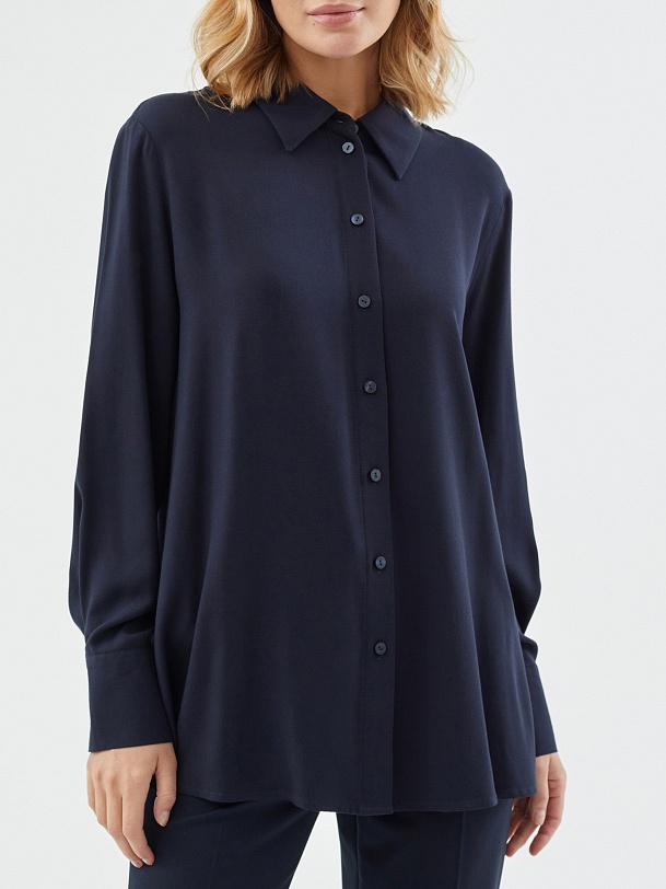 Прямая рубашка из вискозы