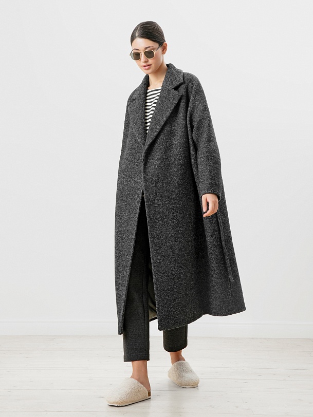 Шерстяное пальто еврозима с мембраной и утепленной спинкой