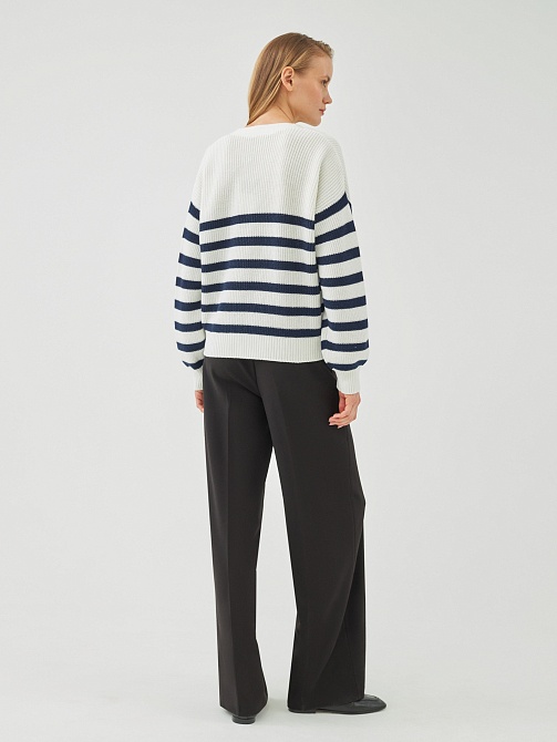 Кардиган в бретонскую полоску