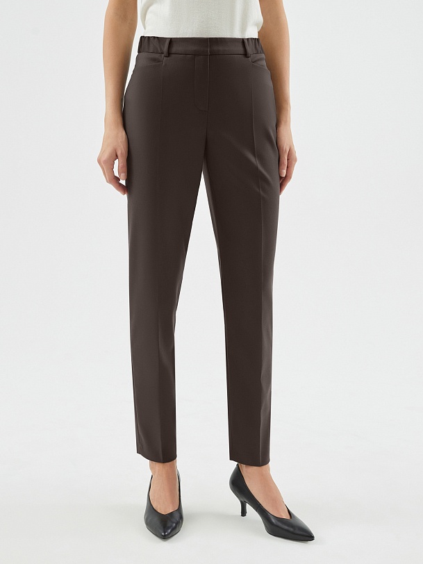 Зауженные брюки из костюмной ткани