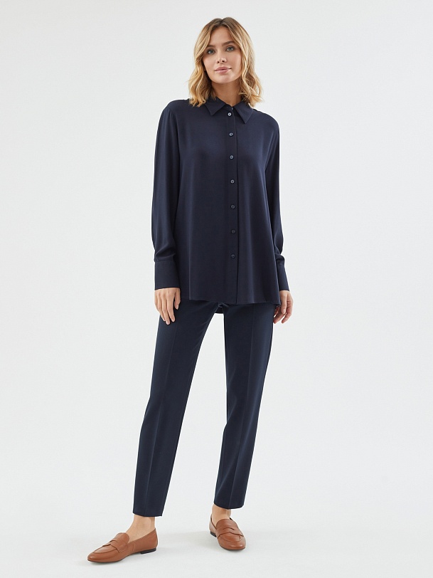 Прямая рубашка из вискозы