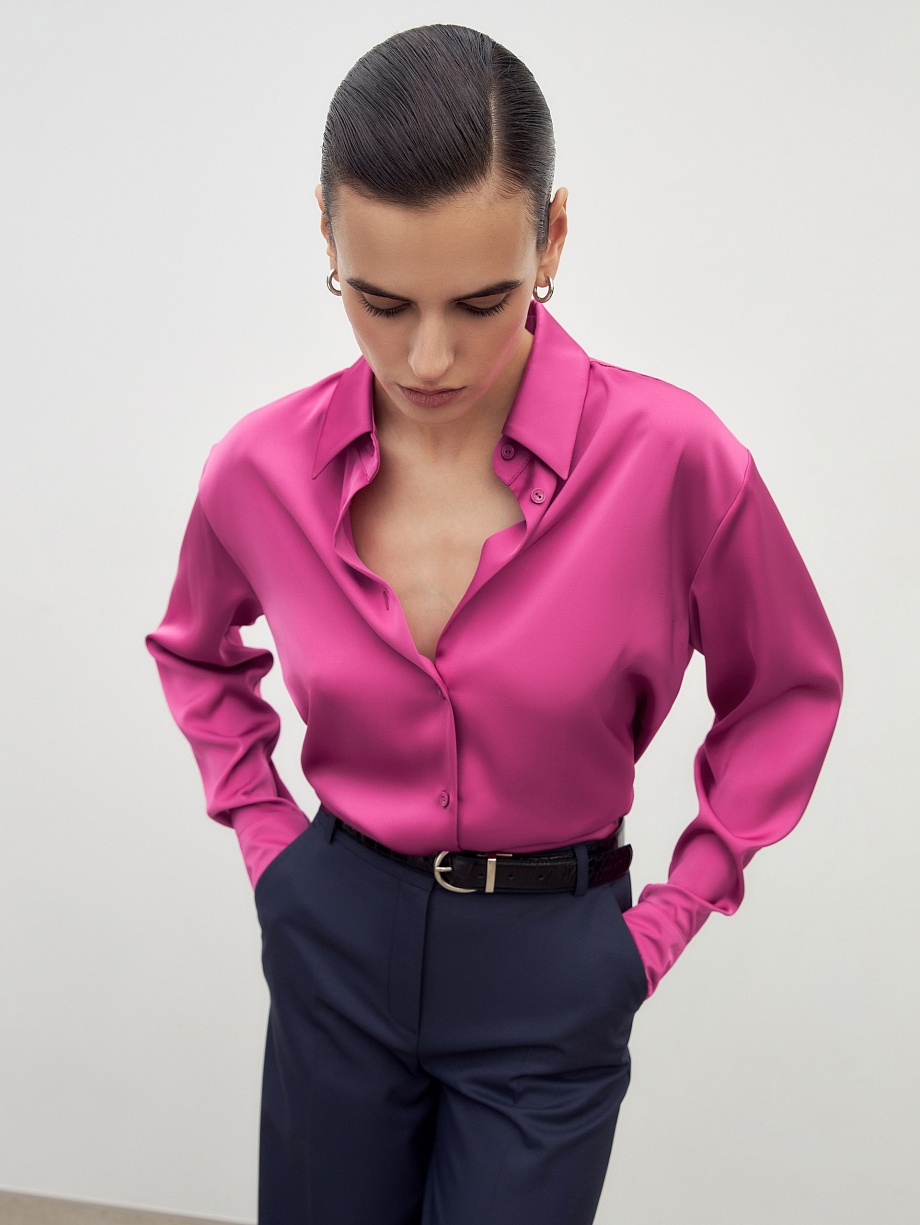 Прямые широкие брюки из костюмной ткани