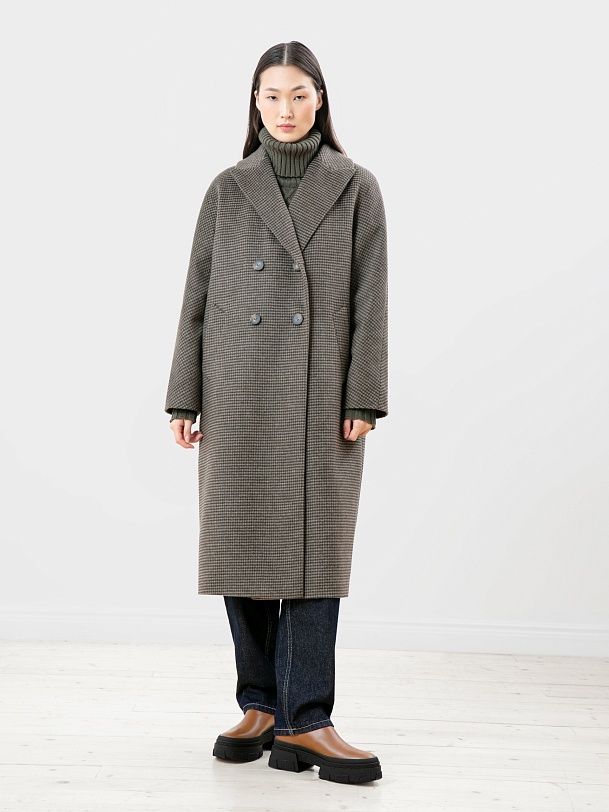 Шерстяное пальто демисезонное с мембраной