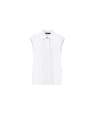 Блуза белая прямого силуэта без рукавов POMPA арт.3148190cs0301