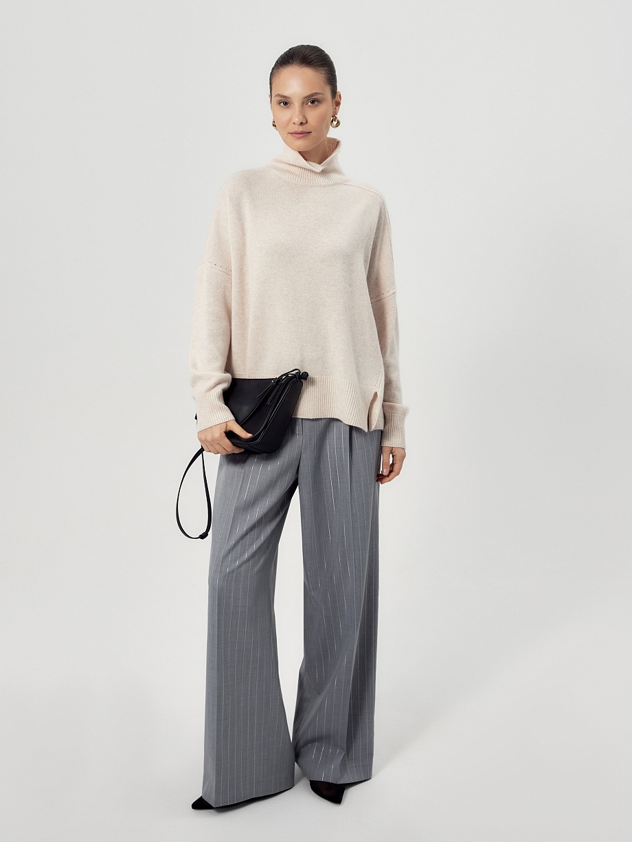 Объемный свитер из 100% кашемира