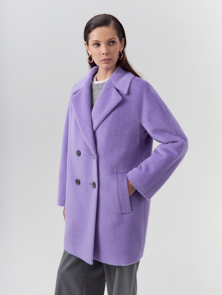 Зимнее пальто из премиальной шерсти Альпака