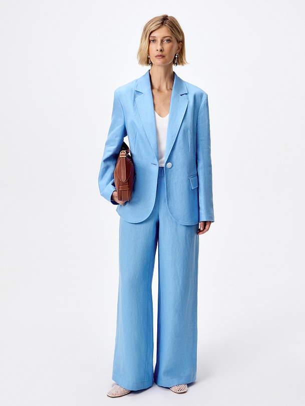 Жакет из хлопка и льна