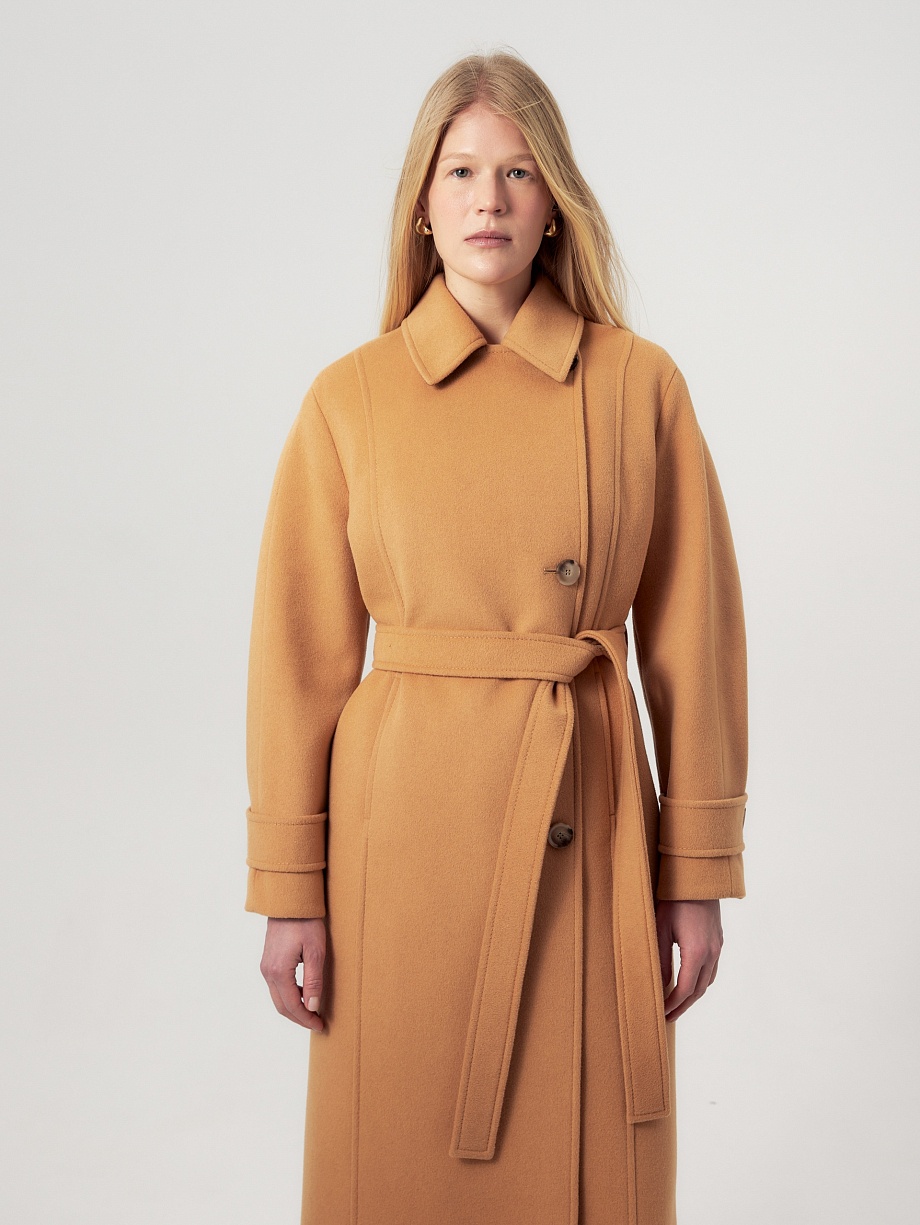 Пальто из премиальной шерсти с добавлением кашемира с мембраной