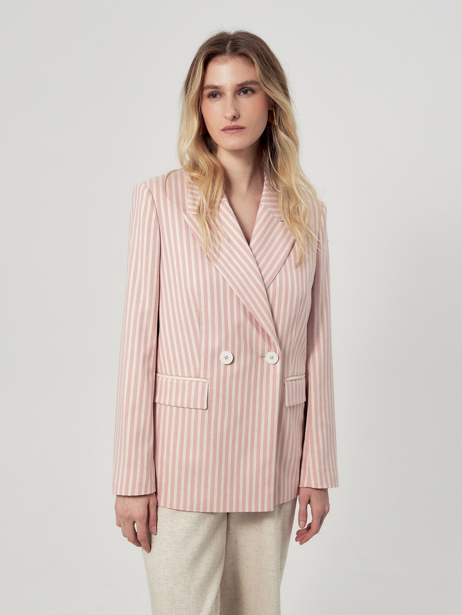 Летний жакет из костюмной ткани с вискозой и льном