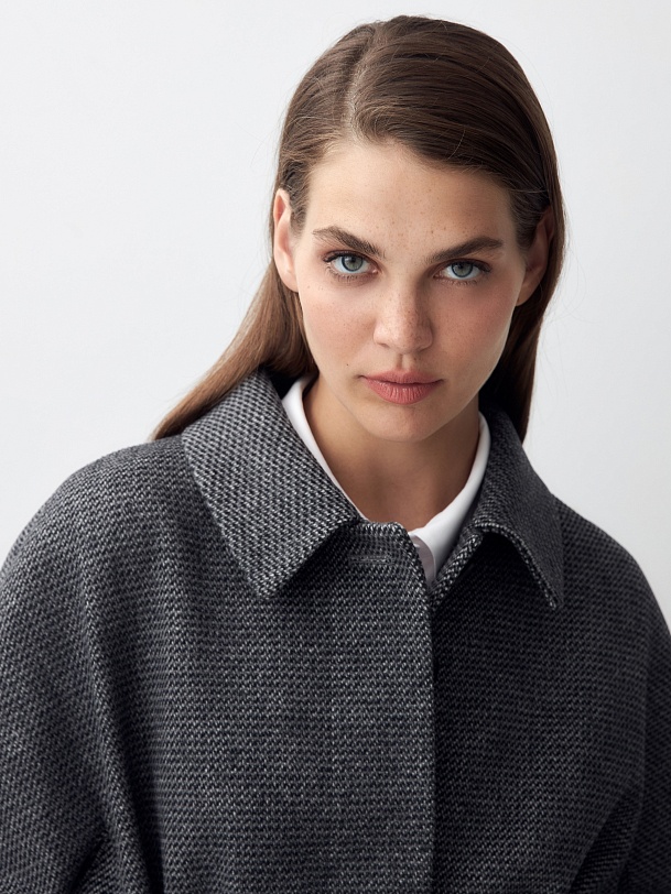 Шерстяное пальто с мембраной