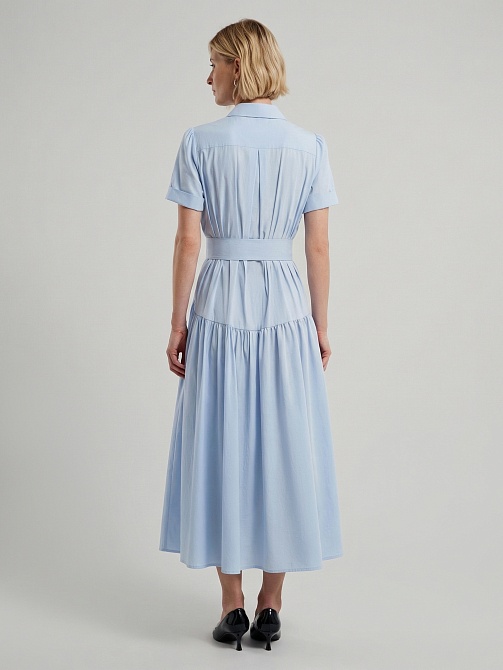 Хлопковое платье-рубашка