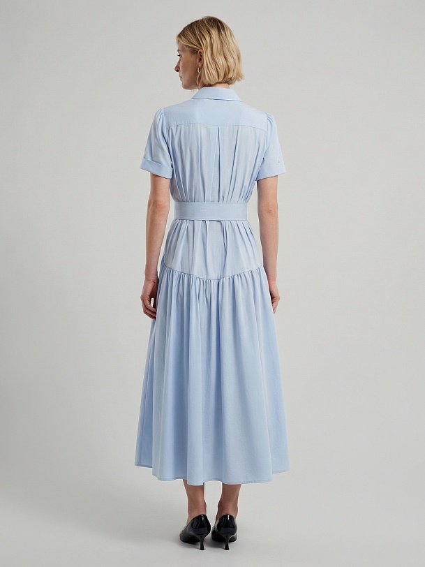 Хлопковое платье-рубашка