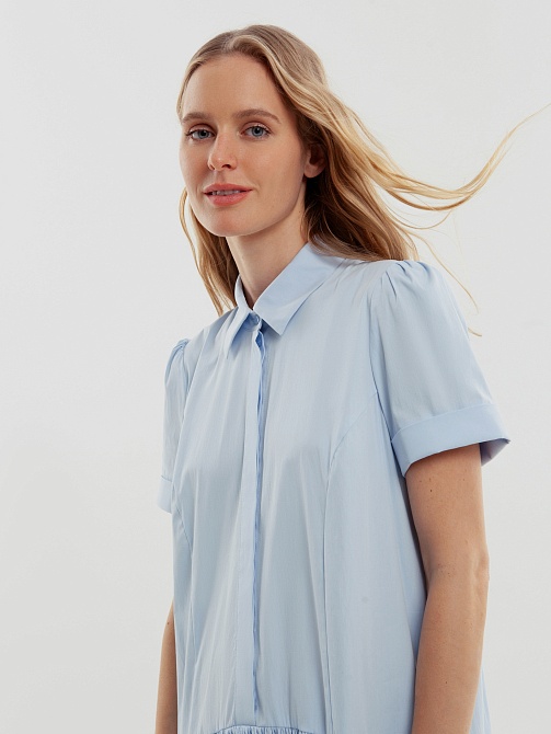 Хлопковое платье-рубашка