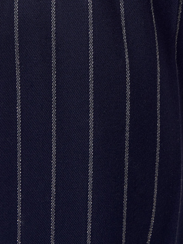 Брюки из костюмной ткани с полосками люрекса