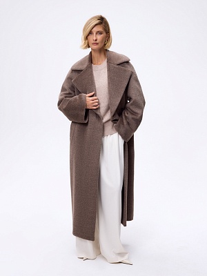 Пальто из шерсти Альпака Беби Сури с мембраной и утеплённой спинкой POMPA арт.1016553r90087