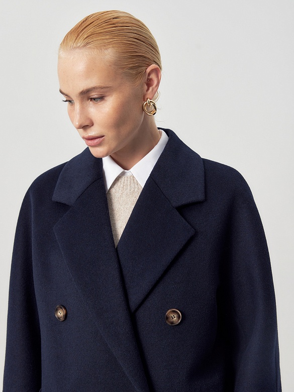 Пальто из шерсти с мембраной и утеплённой спинкой POMPA арт.1016300p90068