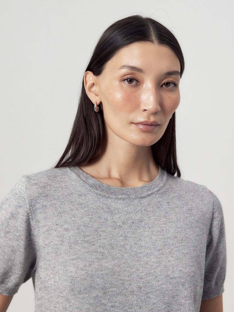 Джемпер из вискозы с люрексом 