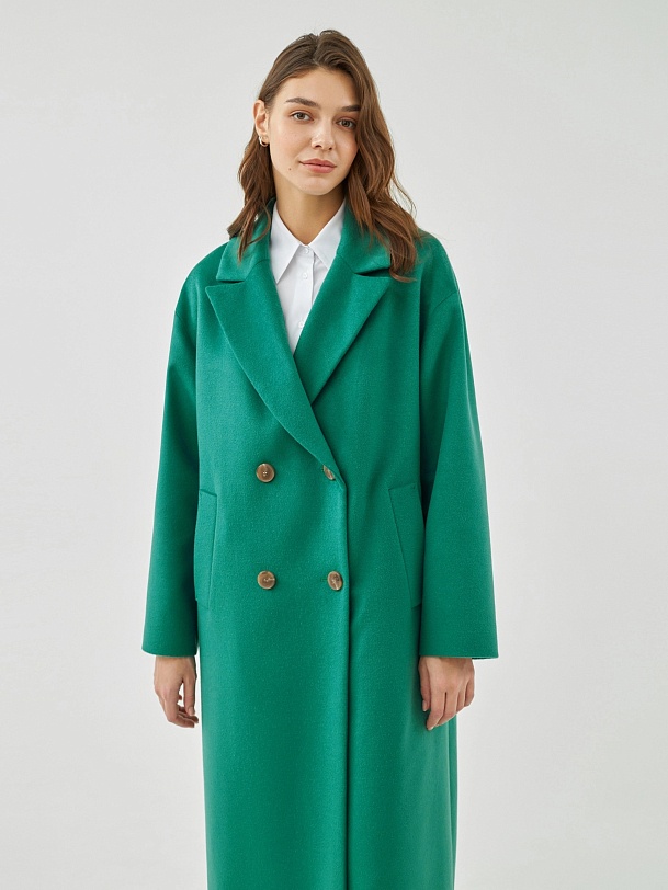 Шерстяное демисезонное пальто с мембраной