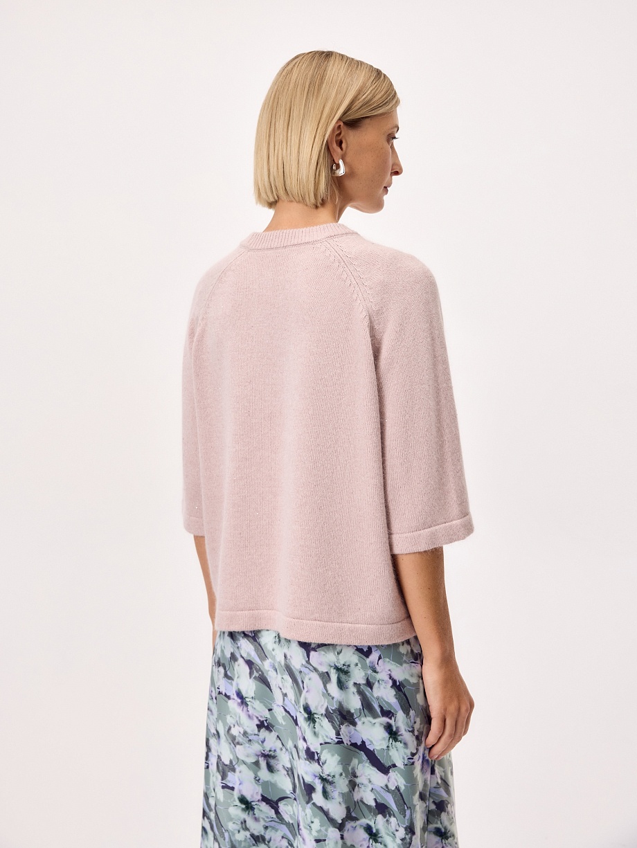 Джемпер из смесовой пряжи с ангорой и люрексом