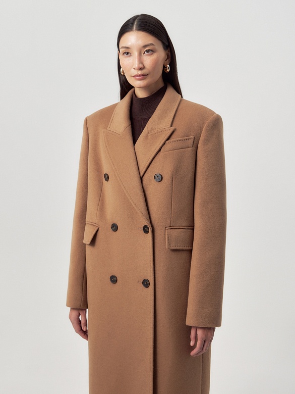 Пальто из премиальной шерсти с мембраной и съёмной подстёжкой POMPA арт.1016171p91107