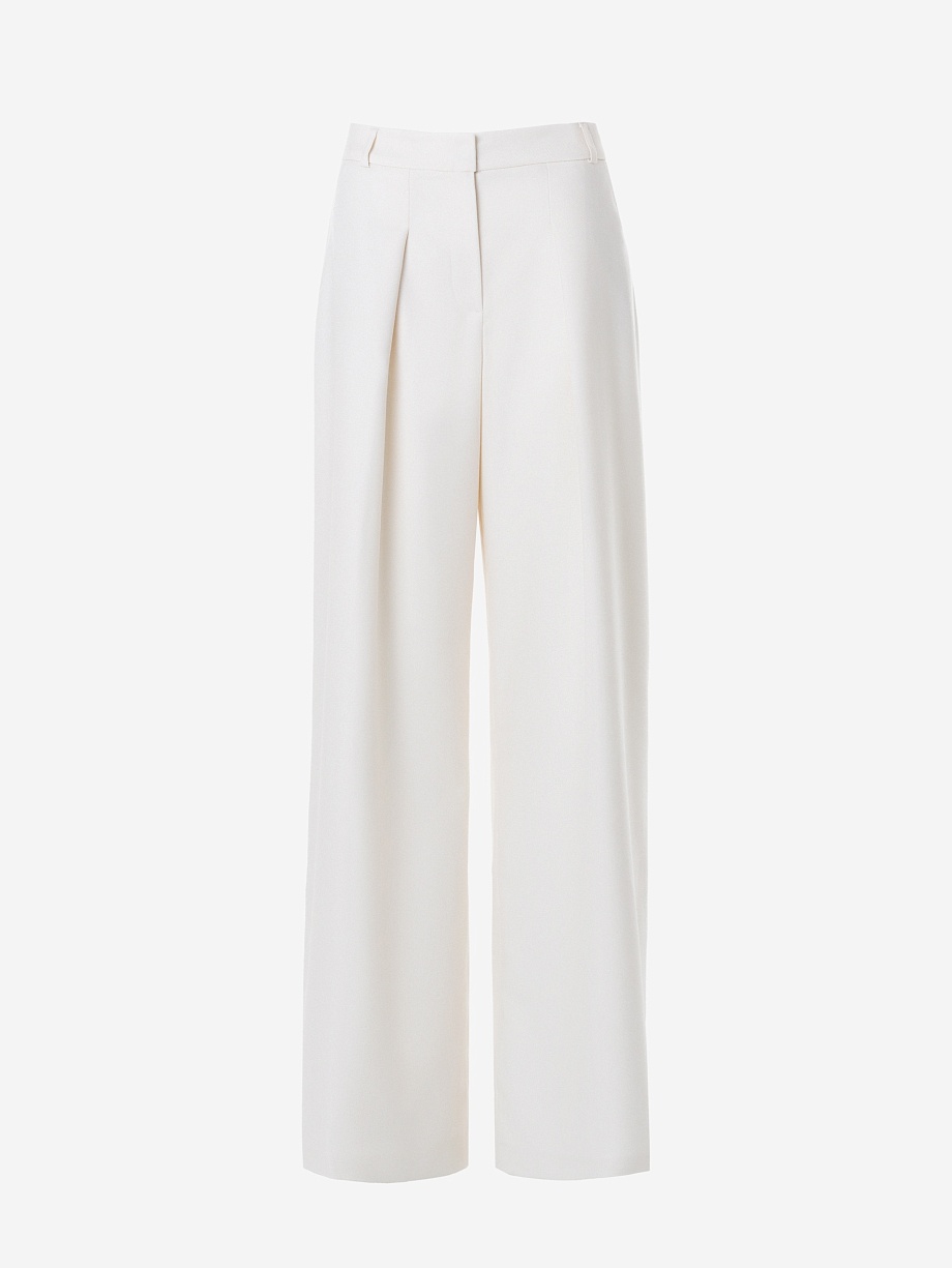 Прямые брюки на высокой посадке