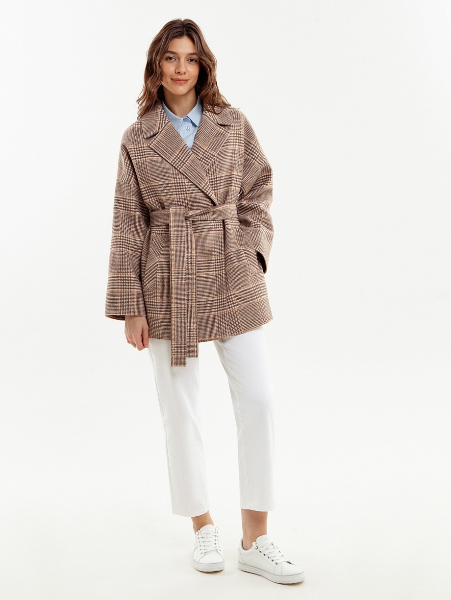 Демисезонное полупальто из шерсти